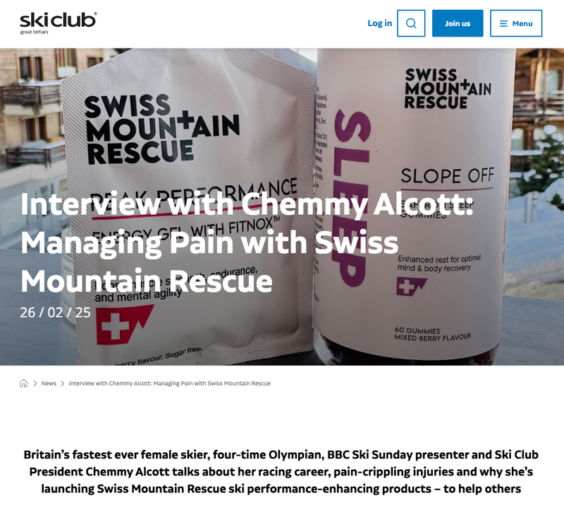 Interview with Chemmy Alcott: Managing Pain with Swiss Mountain Rescue
