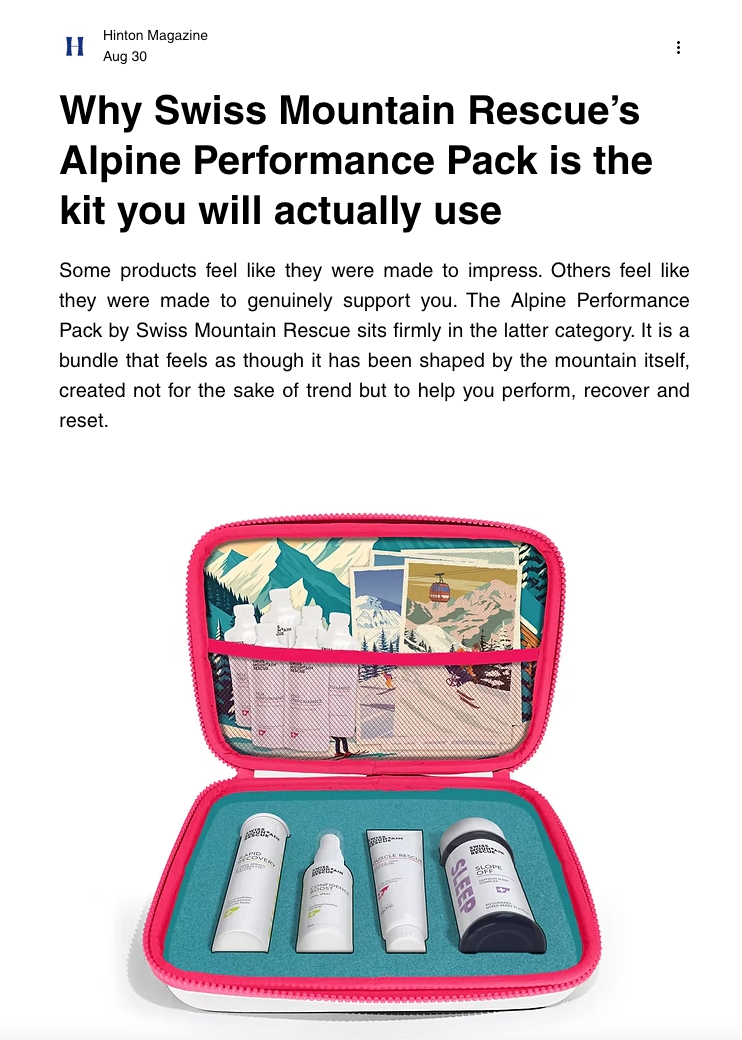Why Swiss Mountain Rescue’s Alpine Performance Pack is the kit you will actually use